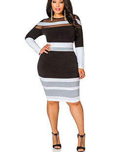 Little black dress, Bodycon dress, High-heeled shoe: Plus size outfit  