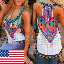 Sexy Women Summer Vest Top Sleeveless Blouse Casual Tank Tops T Shirt NJUS: 