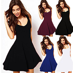 USA Women Summer Casual Sleeveless Evening Party Cocktail Beach Short Mini Dress: Cocktail Mini Dress,  Women Sleeveless Dress  