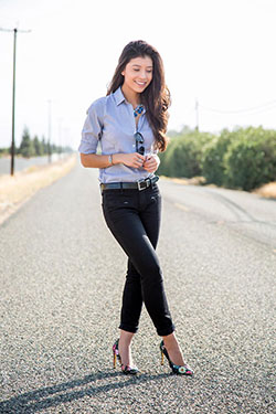 Black Skinny Jeans and Floral Heels: Skinny Jeans  