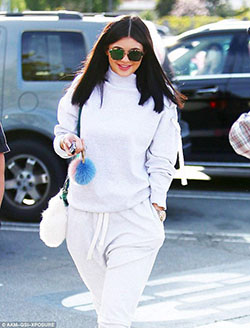 Kylie Jenner cut a comfortable figure...: 