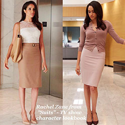 TV show character look book Celebrity Inspired, Meghan Markle from the TV show ”Suits”: Television show,  Celebrity Fashion  