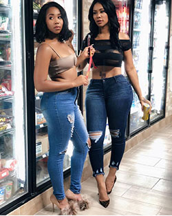 Swag Outfit Ideas For Twin Sisters: Lifestyle,  Swag outfits,  Denim,  Outfit Ideas  