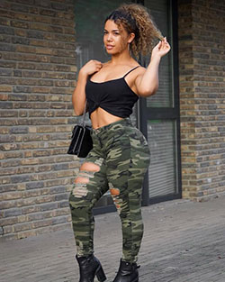 Black Girl Swag - Wearing Camoflauge Pants: Black Women,  African Americans,  Black girls,  Black Girl Fashion  