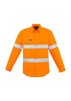 SYZMIK Men’s Hi-Vis Hoop Taped Shirt ZW640: shirts  