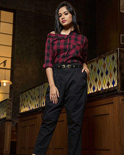 Jannat zubair dress pant t shirt: Television show,  Jannat zubair,  Pankti Sharma,  Ritvik Arora,  Hot TV Actress,  Lumberjack shirt  