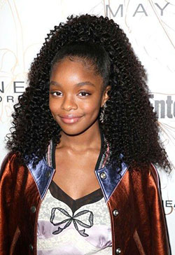 Curly Hairstyle Marsai Martin: Long hair,  Yara Shahidi,  Marsai Martin,  Jheri Curl  