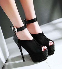 Ankle Strap High Heels Peep Toe Platform Sandals Stilettos: High-Heeled Shoe,  Court shoe,  Stiletto heel,  High Heel Ideas,  Best Stilettos Ideas,  Peep-Toe Shoe  