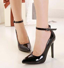 Ankle Straps Pumps Pointed Toe High Heels: High-Heeled Shoe,  Boot Outfits,  Stiletto heel,  High Heel Ideas,  Best Stilettos Ideas,  Peep-Toe Shoe,  Sexy Shoes,  Platform shoe  