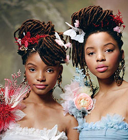 Chloe and Halle for Rodarte: Afro-Textured Hair,  Long hair,  Halle Bailey,  Chloe Bailey  