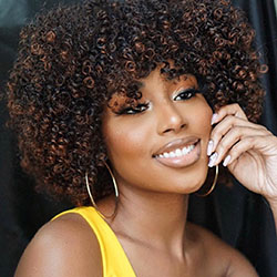 Black Girl Jheri Curl, Afro-textured hair: Hair Color Ideas,  Brown hair,  Layered hair,  Cute Black Girls  