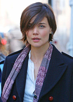 Human hair color, Pixie Haircut Katie Holmes.: Bob cut,  Hairstyle Ideas,  Brown hair,  Pixie cut,  Katie Holmes Hairstyle  