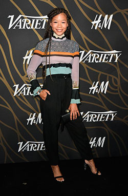 Storm Reid in Undercover and Philip Lim: Los Angeles,  Red Carpet Dresses,  Yara Shahidi,  Storm Reid Red Carpet Fashion  