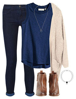 Polyvore Winter Outfit Ideas For Girls.: Casual Outfits,  Blue Jeans  