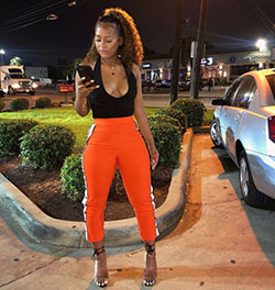 Black Girls Casual wear Shoulder strap: dope outfits  