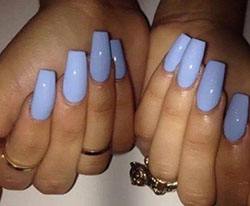 Periwinkle nails, Artificial nails, Blue nails: Nail Polish,  Nail art,  Gel nails  