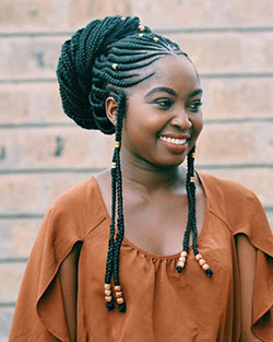 Tresse africaine tendance 2019: Afro-Textured Hair,  Long hair,  Hairstyle Ideas,  Braided Hairstyles  