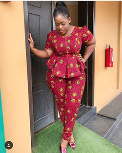 Plus size ankara jumpsuit: Plus size outfit,  Plus Size Ankara  