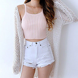 Crop top outfits: Sleeveless shirt,  Crop Top Outfits  