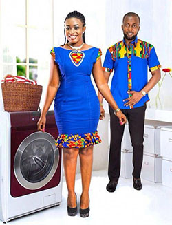 Ankara styles for couples 2018: Matching African Outfits  