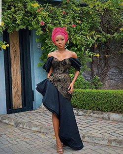 Mo Abudu,  Aso ebi: Aso ebi,  Ankara Long Gown  