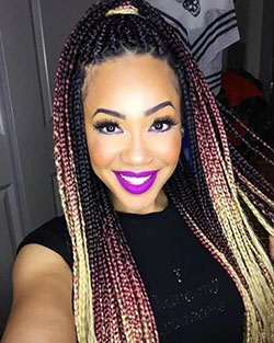 Penteados box braids: Crochet braids,  Box braids,  Braided Hairstyles,  Synthetic dreads  