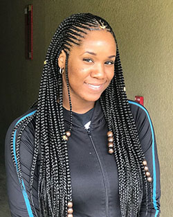 Braids hairstyles, Box braids, Long hair: Crochet braids,  Box braids,  Braided Hairstyles,  French braid,  Box Braid  