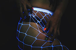 Glow In Dark Stockings For Girls: Glowing Fishnet Outfit,  Glow In Dark  