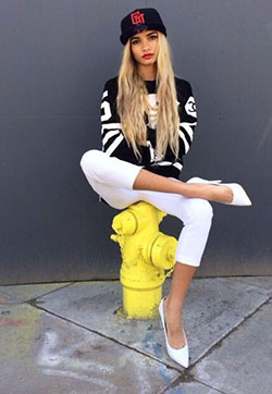 Cute Tomboy Fashion For Urban Girl: Hip Hop Fashion,  Baseball cap,  Black Swag Outfits  