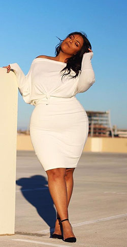 Wrap Around Dress For Curvy Black Girl: Slim-Fit Pants,  Plus size outfit,  Capri pants,  Wrap Around Dresses  