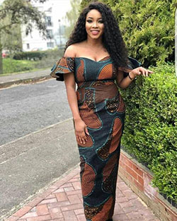 African wax prints ankara gown for weddings: African Dresses,  Aso ebi,  Ankara Long Gown  