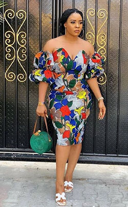 Nice And Elegant Off Shoulder Short Gown Latest Ankara Styles: Cocktail Dresses,  Aso ebi,  Maxi dress,  Ankara Outfits  