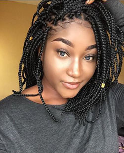 Short box braids hairstyles, Box braids: Afro-Textured Hair,  Bob cut,  Box braids,  Short hair,  African hairstyles  