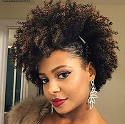 Black Hairstyles For Natural Curly Hair For Party: Afro-Textured Hair,  Hairstyle Ideas,  Short hair,  Cabelo cacheado,  Hair Care,  Short Curly Hairs  