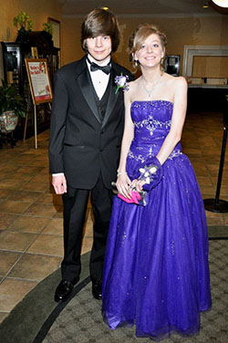 Prom Night Navy Blue Prom Couple: Cocktail Dresses,  Strapless dress,  Homecoming Outfits  