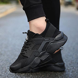 Black Gucci Huarache Shoes For Boys: Sports shoes,  Nike Huarache,  Gucci Shoes  