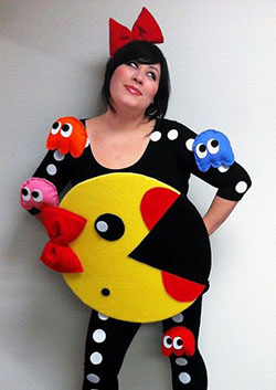 Diy mrs pacman costume, Ms. Pac-Man: Halloween costume,  Halloween Costumes Pregnant  