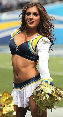 Hot Cheerleaders in Los Angeles Chargers: Cheerleading Uniform,  Hot Cheer Girls,  Hot Cheerleaders!  