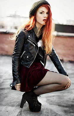 Best style of rock style, Grunge fashion: Leather jacket,  Grunge fashion,  Punk rock,  Punk Style  