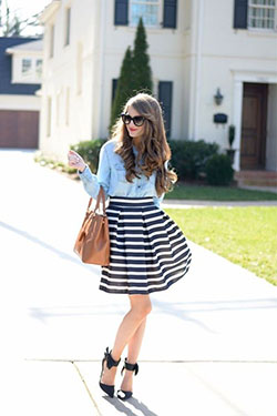 High School Preppy Girl Outfits: Sheath dress,  Preppy Look  