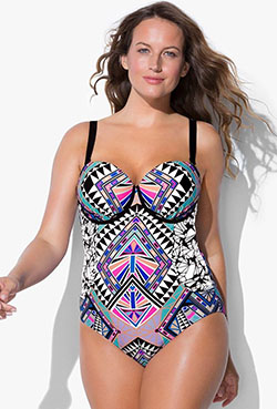 Plus Size Swimwear, Swimsuits For All: swimwear,  Plus-Size Model,  One-Piece Swimsuit,  Underwire bra  