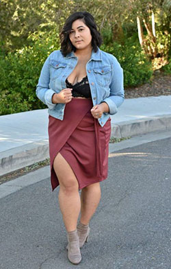 30th birthday shirt plus size: Jean jacket,  Clothing Ideas,  Plus-Size Birthday Outfit,  Plus Size Skirt  