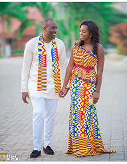 ghana kente styles, African wax prints: Wedding dress,  African Dresses,  Kente cloth,  Kitenge Couple Outfits  