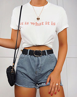 High school cute outfits, Crop top: 