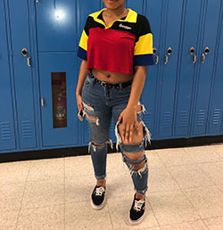 Crop Top Black Swag Clothing, Mom jeans, Casual wear: Fashion Nova,  Casual Outfits,  Black Swag Outfits  