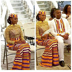 Ghana kente wedding dress, Kente cloth: Wedding dress,  African Dresses,  Kente cloth,  Kaba Styles  