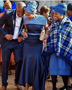 Traditional shweshwe sesotho wedding dresses: African Dresses,  Folk costume,  Seshoeshoe Outfits  