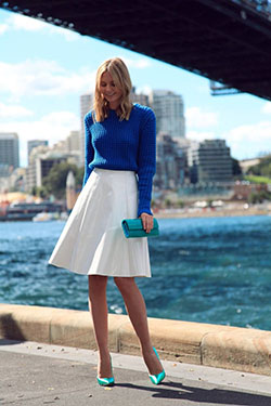 Outfits With White Skirt, Casual wear, High-heeled shoe: High-Heeled Shoe,  Skirt Outfits,  Street Style,  Casual Outfits  