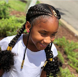 Hairstyles for black kids, Box braids: Long hair,  African Americans,  Box braids,  French braid,  Black hair,  Box Braids Hairstyle  