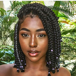 Fit for all short braids hairstyles, Artificial hair integrations: Bob cut,  Hairstyle Ideas,  Box braids,  Short hair,  Hot Instagram Teens  